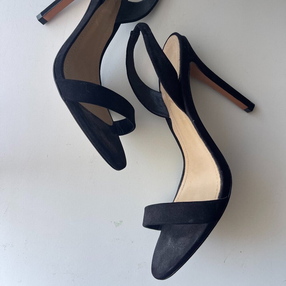 SCHUTZ Black Suede Luraine  Slingback Heels 6.5